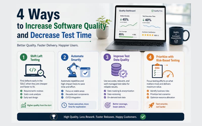 4 ways to increase software quality and decrease test time