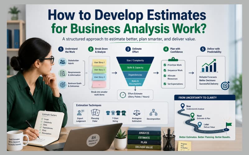 How to develop estimates for business analysis work